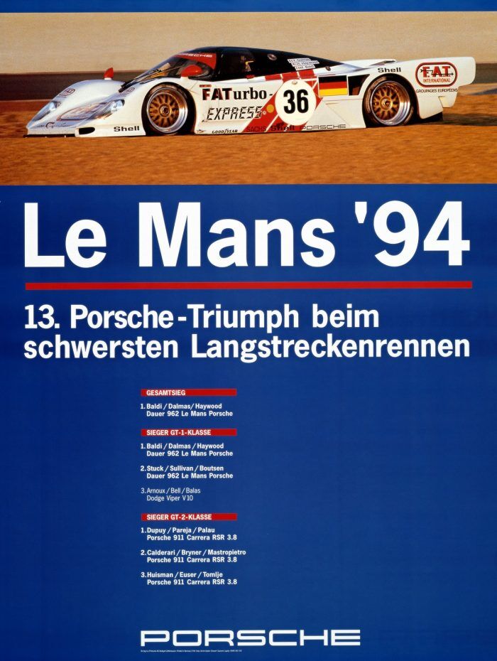 15 PORSCHE 24h De Le Mans 1994 700x930