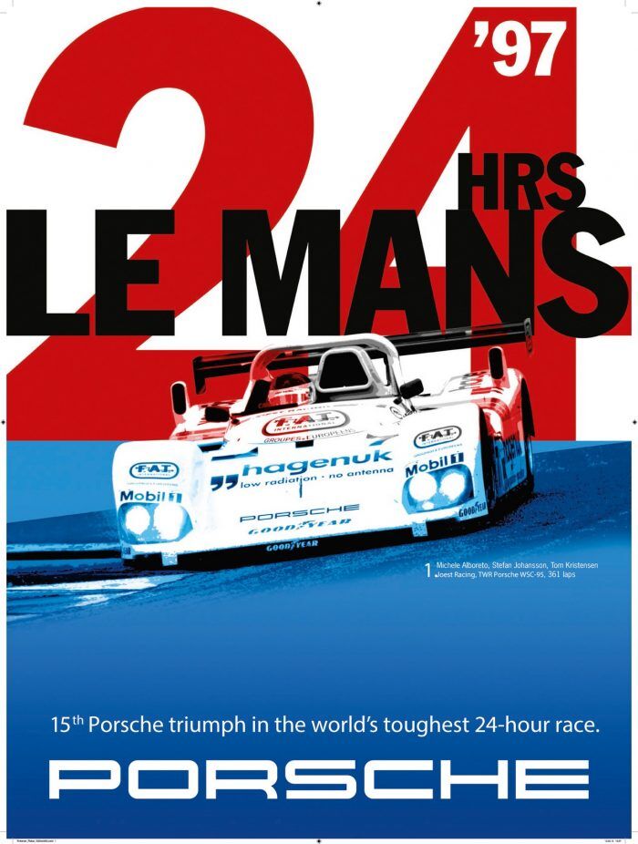 17 PORSCHE 24h De Le Mans 1997 700x926