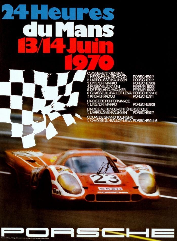 2 PORSCHE 24h De Le Mans 1970 700x953