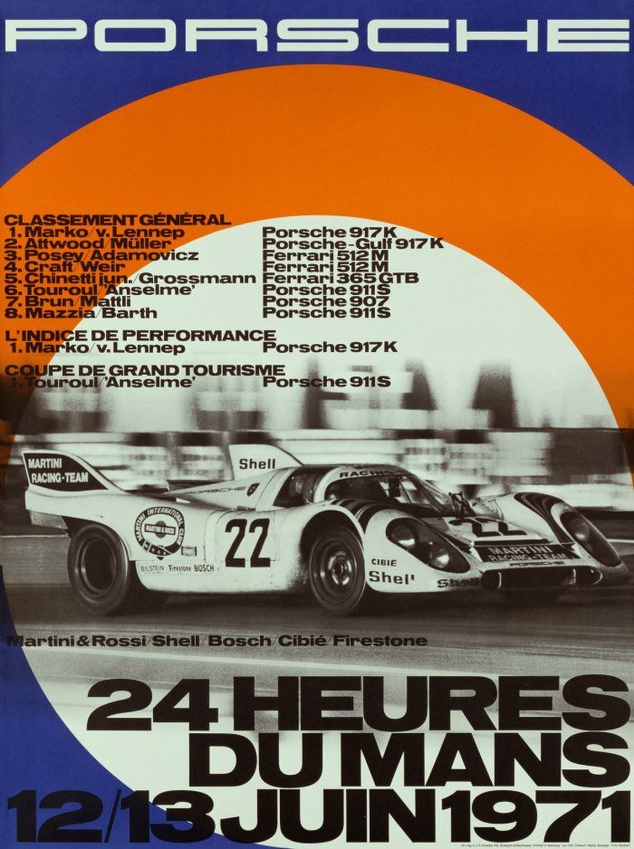 4 PORSCHE 24h De Le Mans 1971 700x938