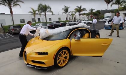 Así fue la llegada del primer Bugatti Chiron en Estados Unidos