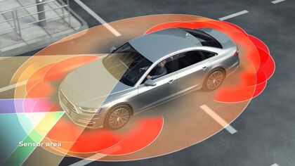 Así escudriña la carretera el escáner láser del Audi A8 2018