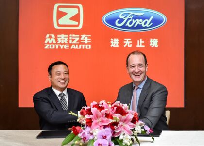 Ford se asocia con la compañía china Zotye para construir vehículos eléctricos