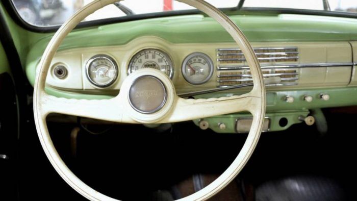 1952 Skoda 1201 Sedan Steering Wheel 700x394