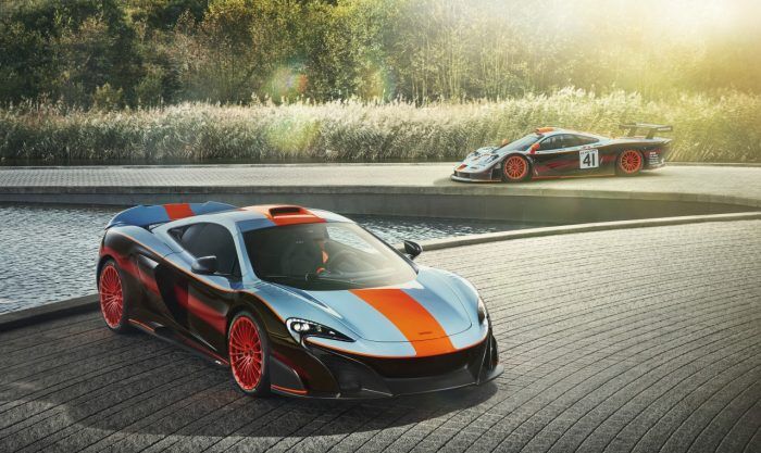 McLaren MSO Gulf Racing 675LT With 1997 F1 GTR Longtail 700x417
