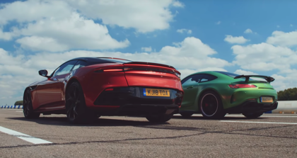 El Aston Martin DBS Superleggera se enfrenta al Mercedes-AMG GT R
