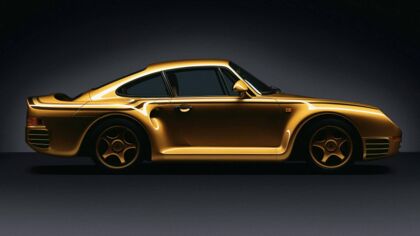 La historia del Porsche 959 completamente dorado