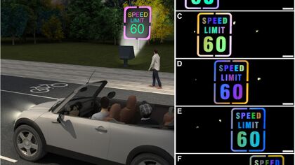 ¿Pueden unas señales que cambian de color hacer que los conductores presten más atención?