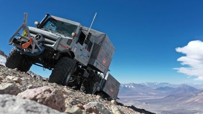 ¿Un vehículo a 6.694 metros sobre el nivel del mar? Tenía que ser un Unimog&#8230;
