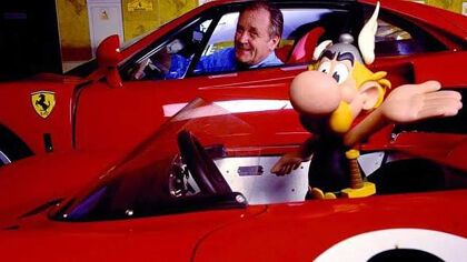 Astérix y Ferrari, un amor que nació por la pasión de su creador
