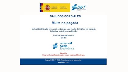 La DGT alerta sobre cuatro tipos de multa falsa que están recibiendo los usuarios