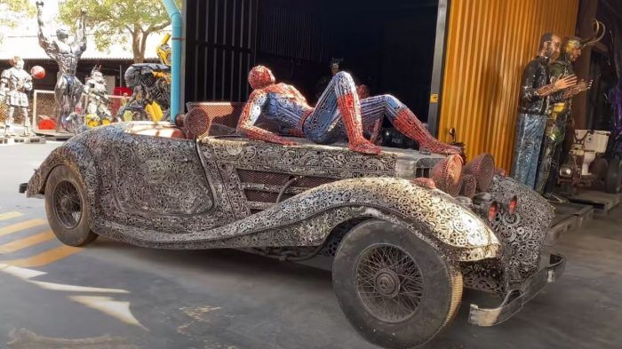 Replica Mercedes Benz SSK Y Spiderman Chatarra Tailandia 700x393