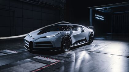 Ver al Bugatti Centodieci pasar por el túnel de viento parece algo épico