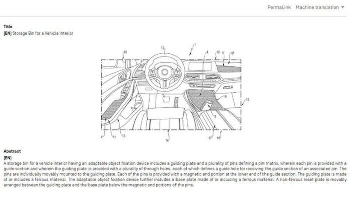 BMW Superficie De Almacenamiento Interior Patentes 1 700x393