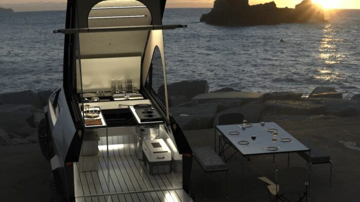 Tesla Cybertruk Camper Render 4 700x394