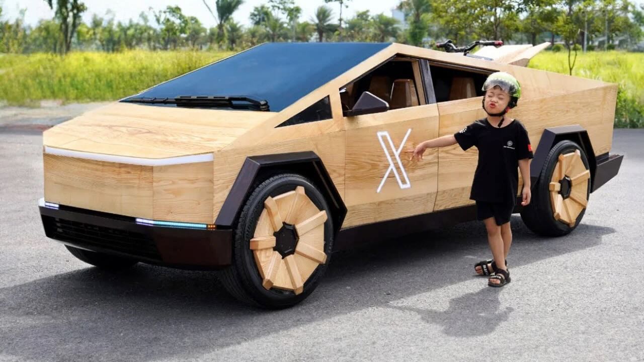 Tesla Cybertruck Madera 8