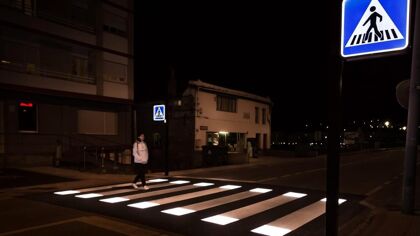 Estos pasos de cebra inteligentes son mucho más efectivos gracias a la iluminación
